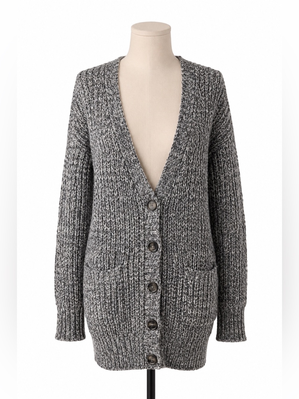 American Eagle Marled Knit Cardigan Sweater Small Cozy Chunky Grandpa Core Boho
